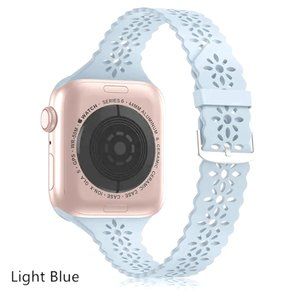 Apple Watch SLIM Lace Silicone Band  - LIGHT BLUE - 38mm/40mm/41mm